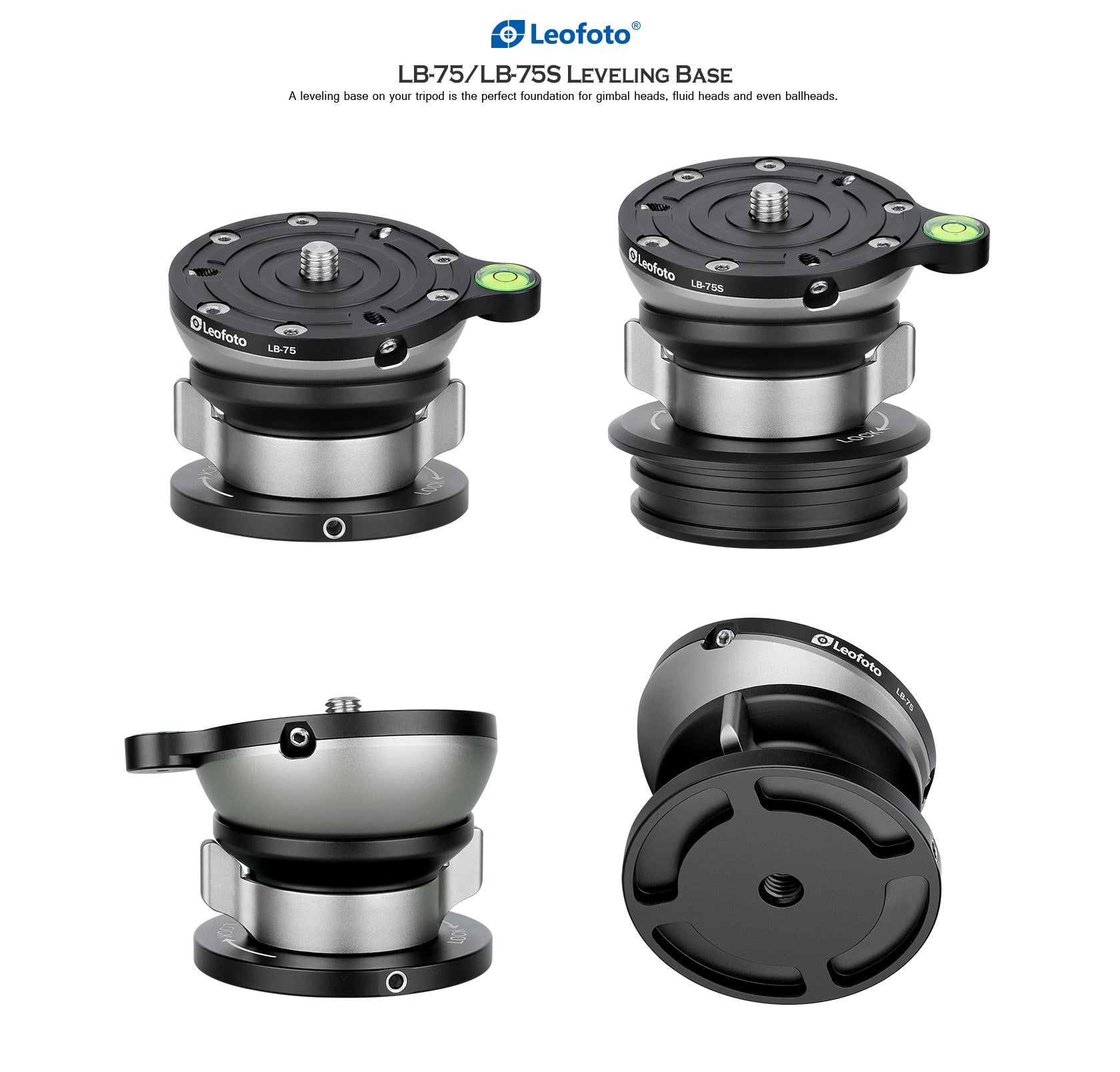 Leofoto LB Leveling Base with Butterfly Handle