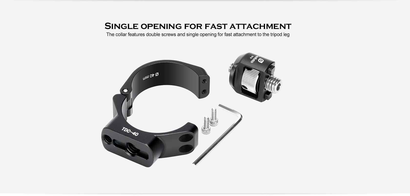 Leofoto TDC-22/ TDC-25/ TDC-28/ TDC-32/ TDC-36/ TDC-40 + CF-9 Tripod Threaded Leg Collar with 3/8" Screw Stud