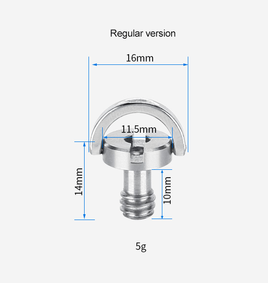 Leofoto Torque 1/4" D Ring Handle Screws (5 Pack)