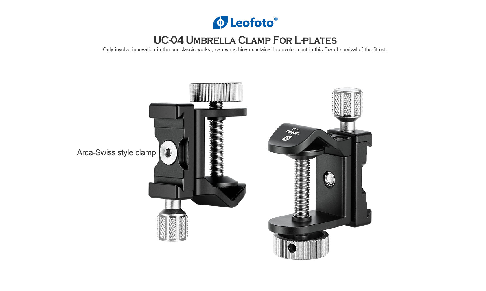 Leofoto UC-01 Multipurpose Clamp For Umbrella - Tripod Mount Clamp, Keeps Camera Dry, CNC Aluminum - View #6