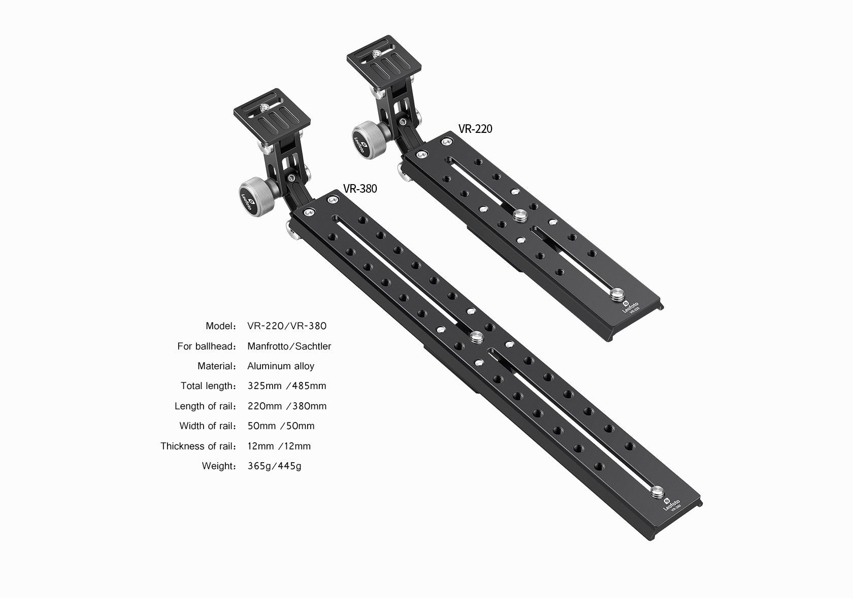 Leofoto VR-220 / VR-380 Long Lens Support for Manfrotto/ Sachtler Tripod Head