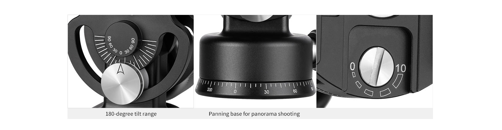 Leofoto VH-20S 2-Way Monopod Head | Arca Compatible