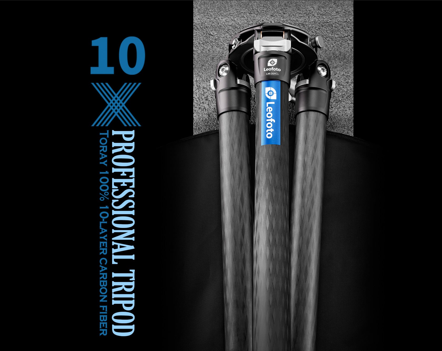 Leofoto LM-364CL(Long) Tripod with 75mm Video Bowl+Platform and Bag