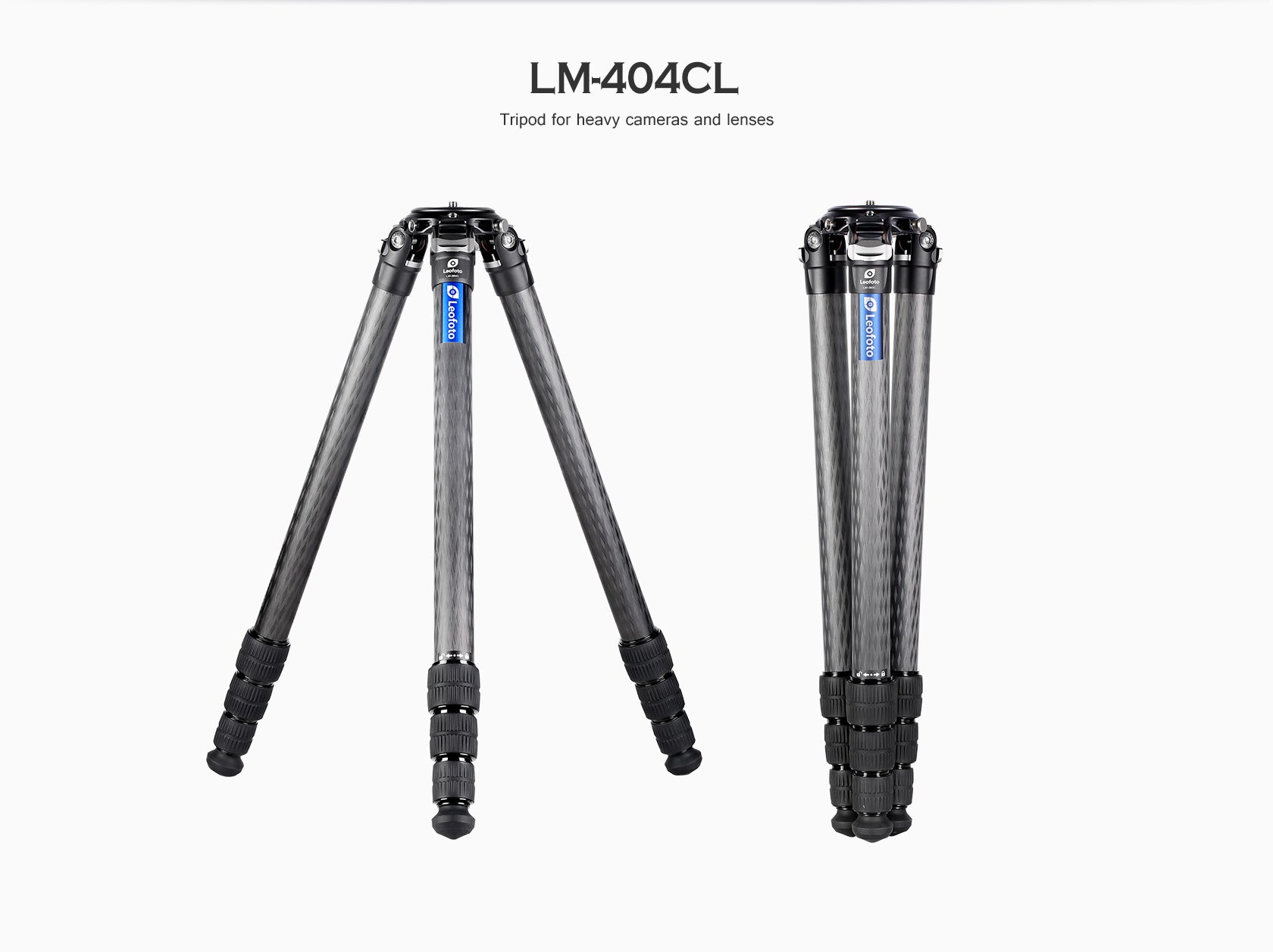 Leofoto LM-404CL(Long) Tripod with 100mm Video Bowl/Platform and Bag | Max Load 88 lb