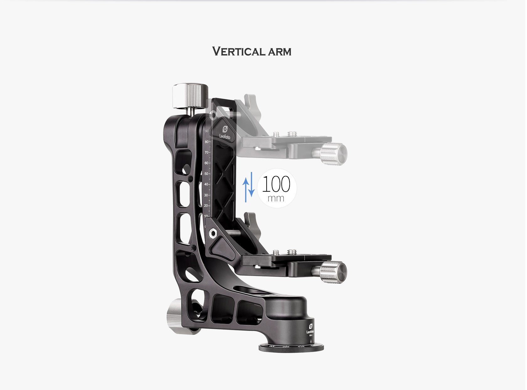 Leofoto PG-1 + LB-65 Lightweight Heavy Duty Gimbal Tripod Head & 65mm Leveling Base Combo