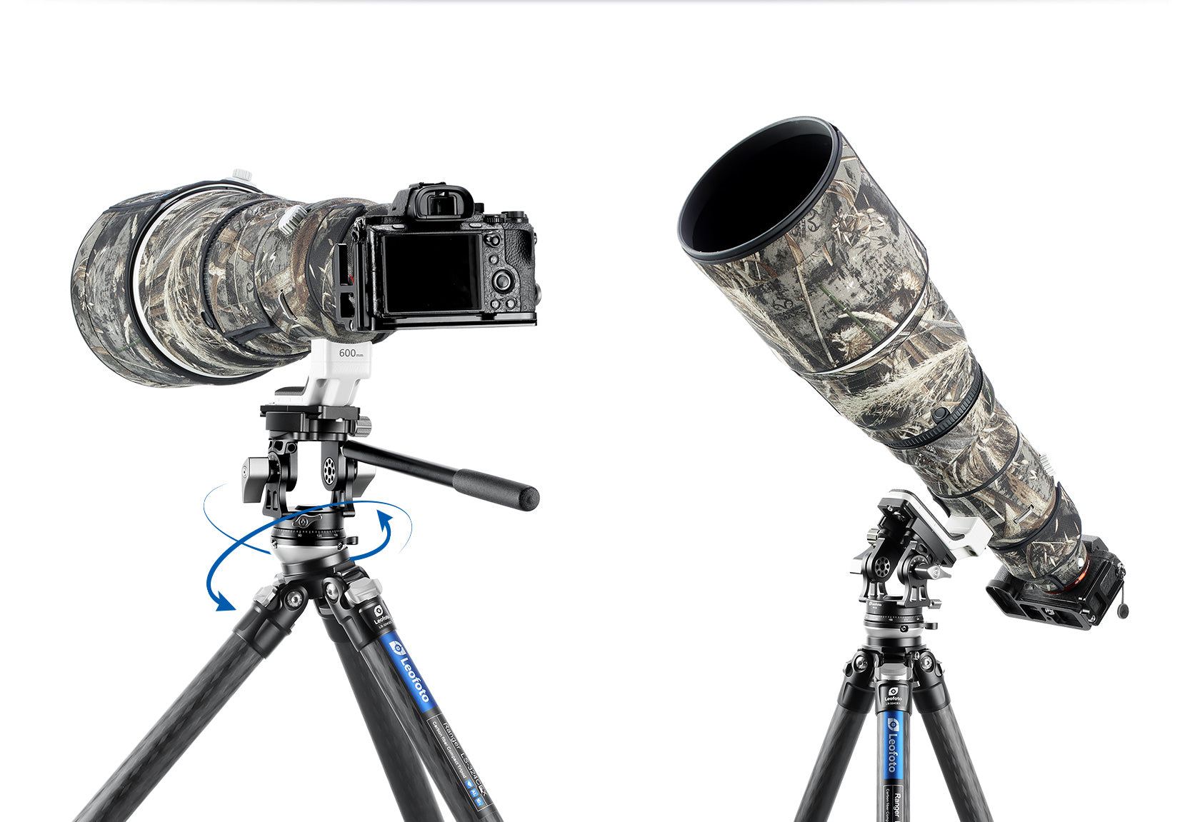 Leofoto VH-30 / VH-30N Two-Way Tele Lens Head | Arca Compatible