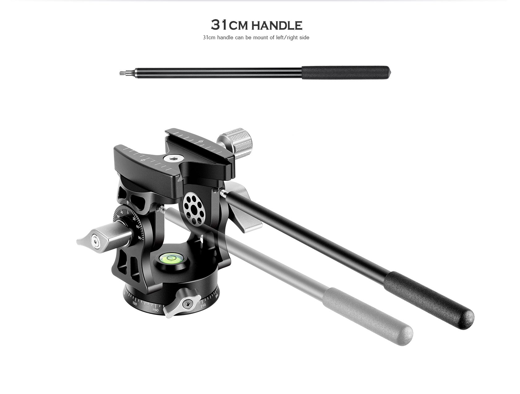 Leofoto VH-30 / VH-30N Two-Way Tele Lens Head | Arca Compatible