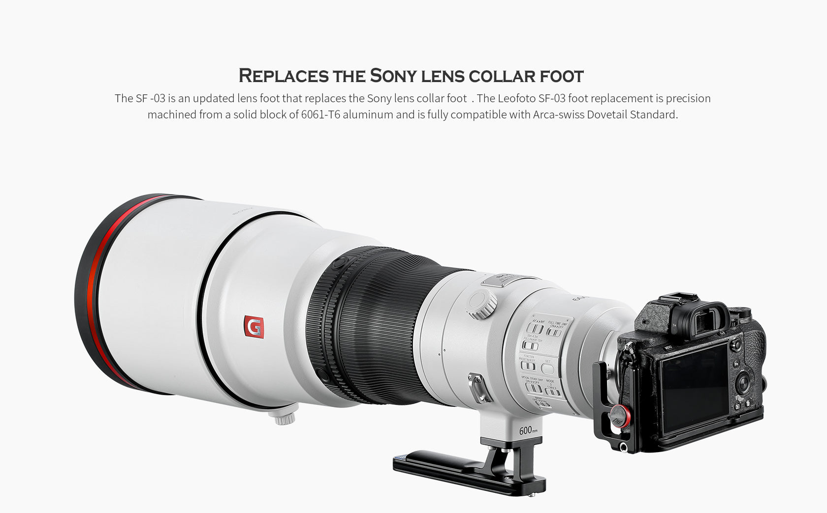 Leofoto SF-03 Replacemet Lens Foot for SONY FE 400 F/2.8,600/4.0
