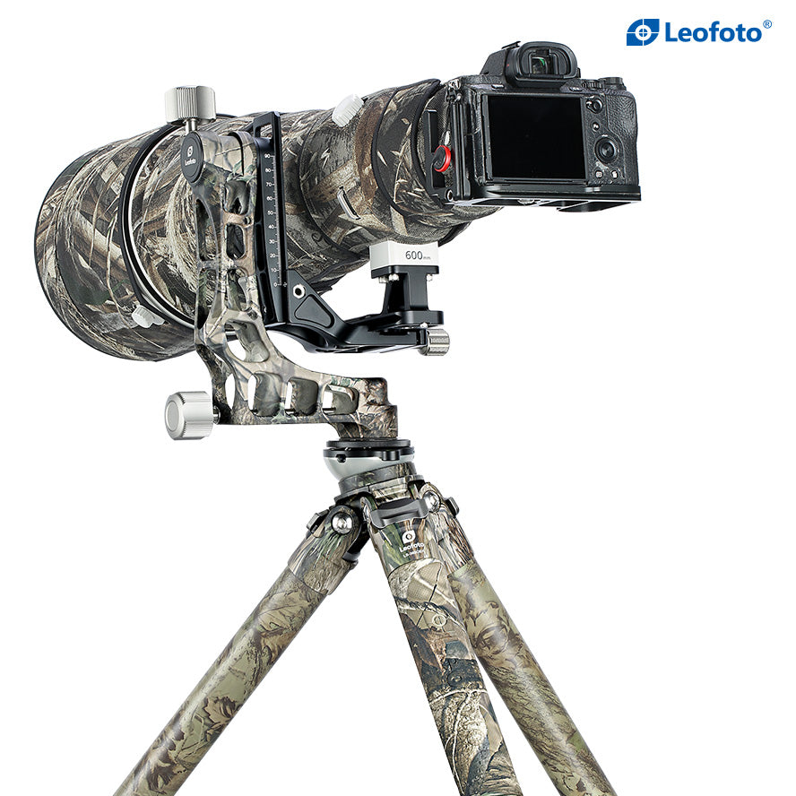Leofoto LS-365CEX + PG-1 (Full Camo) Ranger Leveling Tripod and PG-1 Gimbal Head Set