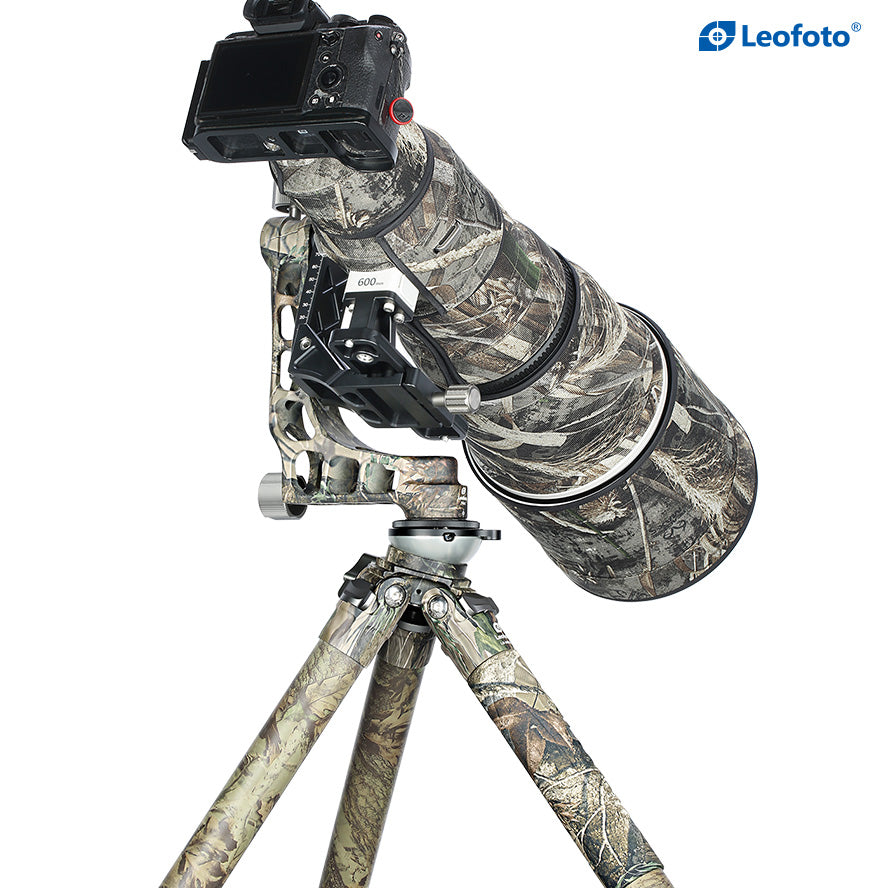 Leofoto LS-365CEX + PG-1 (Full Camo) Ranger Leveling Tripod and PG-1 Gimbal Head Set