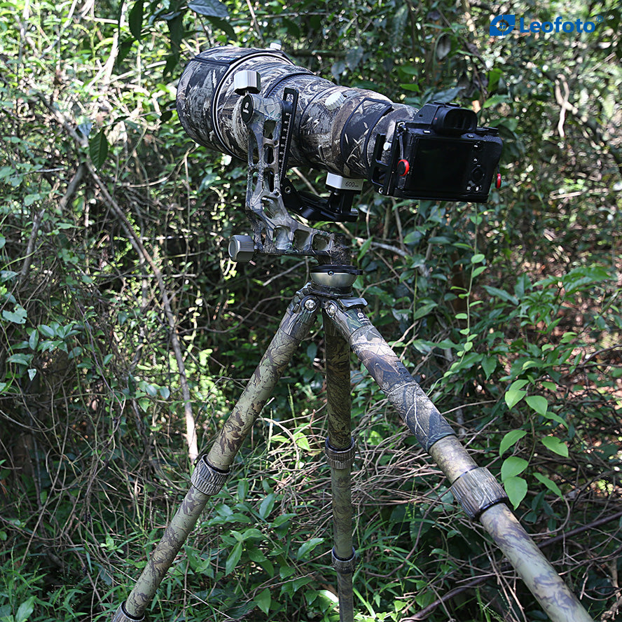 Leofoto LS-365CEX + PG-1 (Full Camo) Ranger Leveling Tripod and PG-1 Gimbal Head Set
