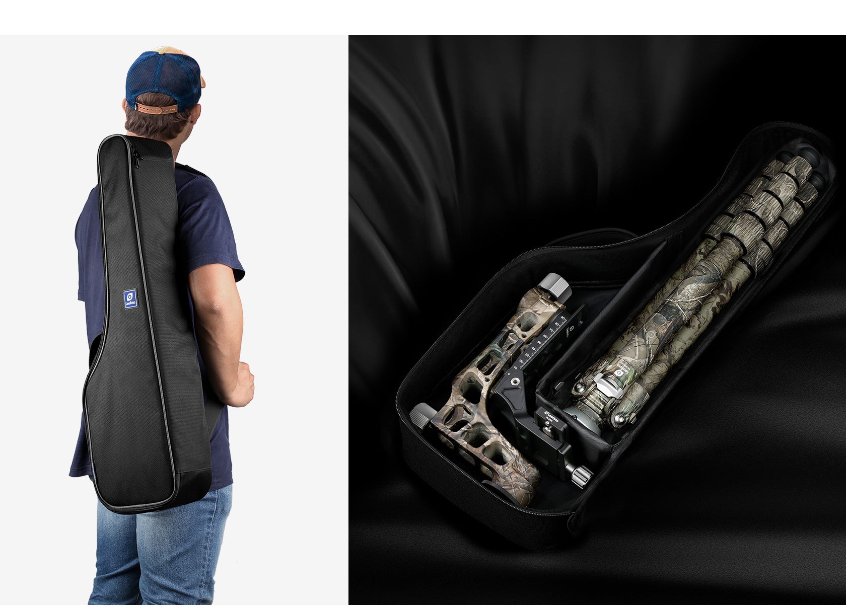 Leofoto LS-365CEX + PG-1 (Full Camo) Ranger Leveling Tripod and PG-1 Gimbal Head Set