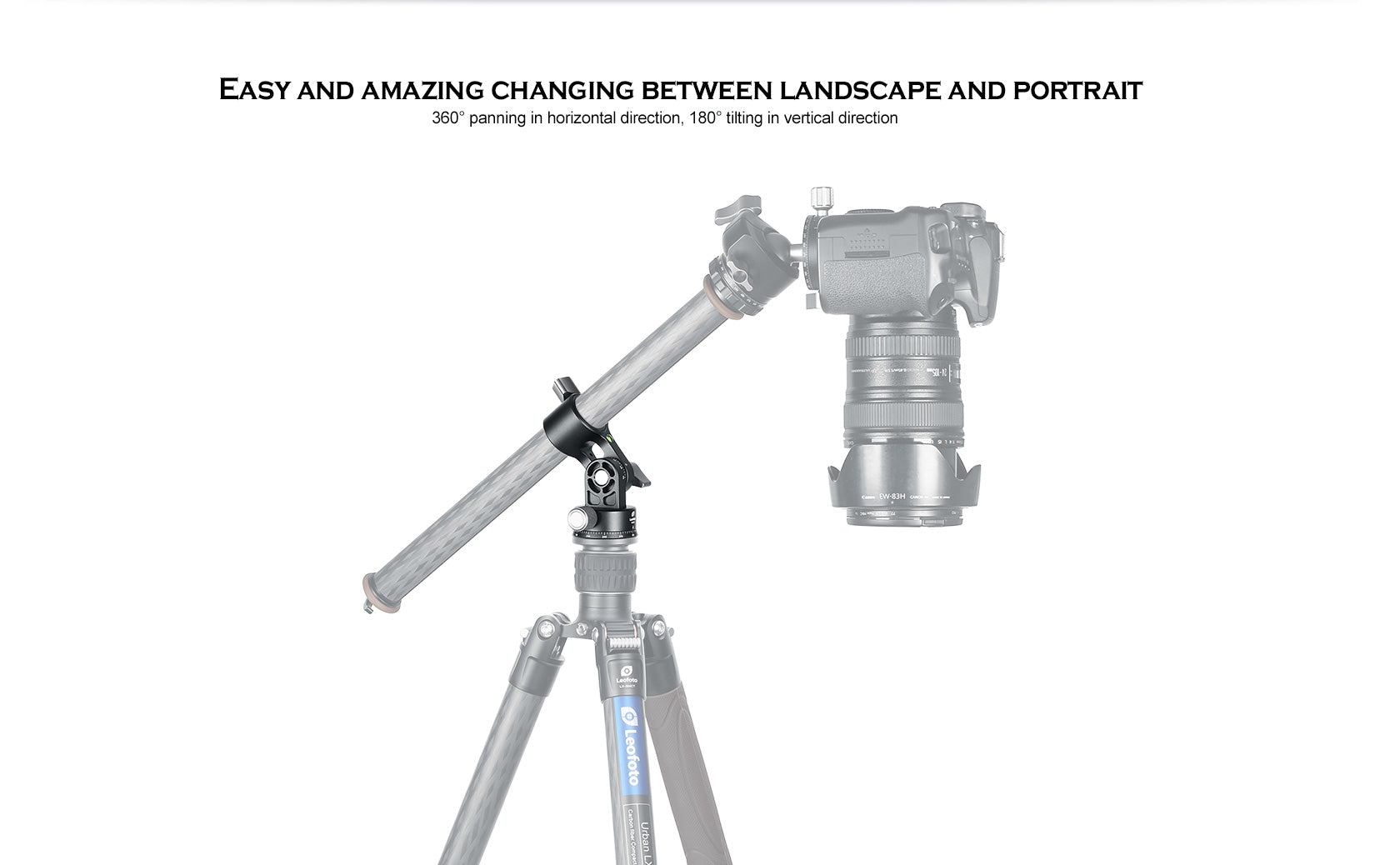 Leofoto HX-22/ HX-25/ HX-28/ HX-32 HX Series Center Column Tilt Adapter for LX Series Tripods | 1/4" + 3/8"