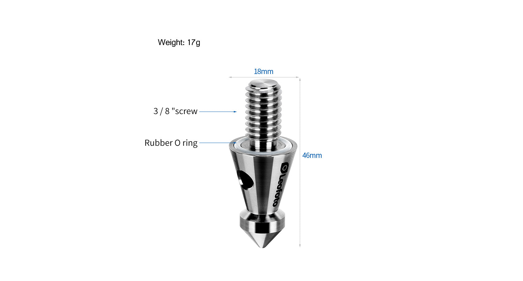Leofoto TF-01 / TF-02 Set of 3 Titanium Foot Spikes / Rock Claw | 3/8"