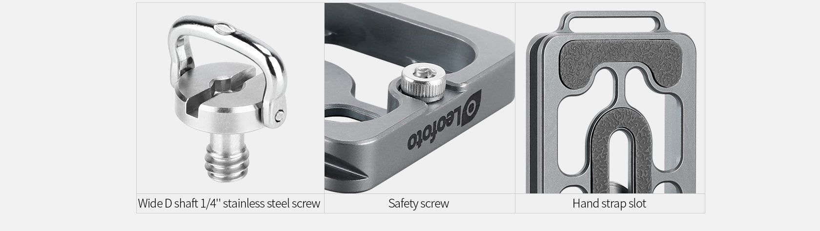 Leofoto NP-65T 65mm Titanium Alloy Plate (Titanium / Bronze / Blue Color)