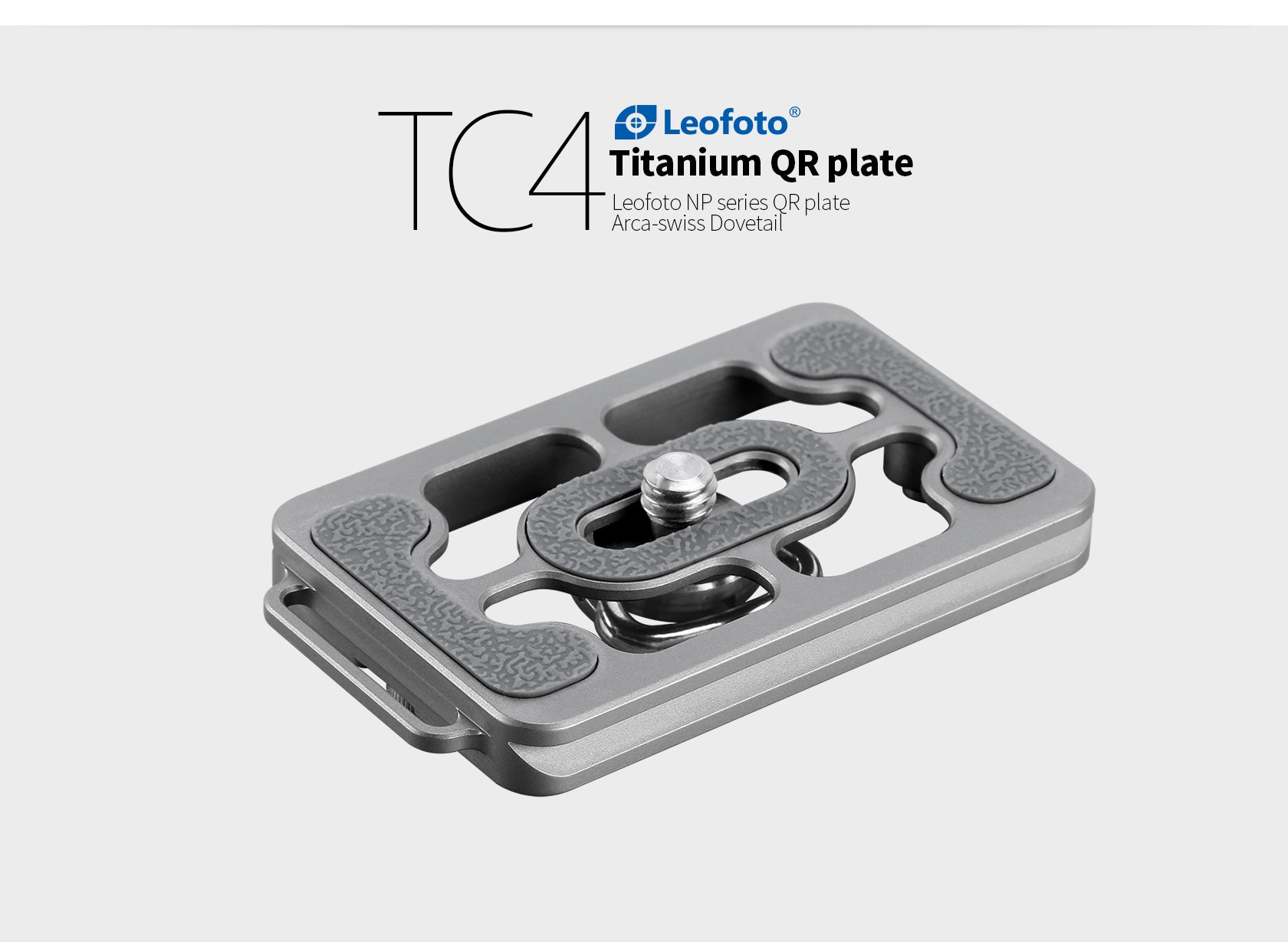 Leofoto NP-65T 65mm Titanium Alloy Plate (Titanium / Bronze / Blue Color)