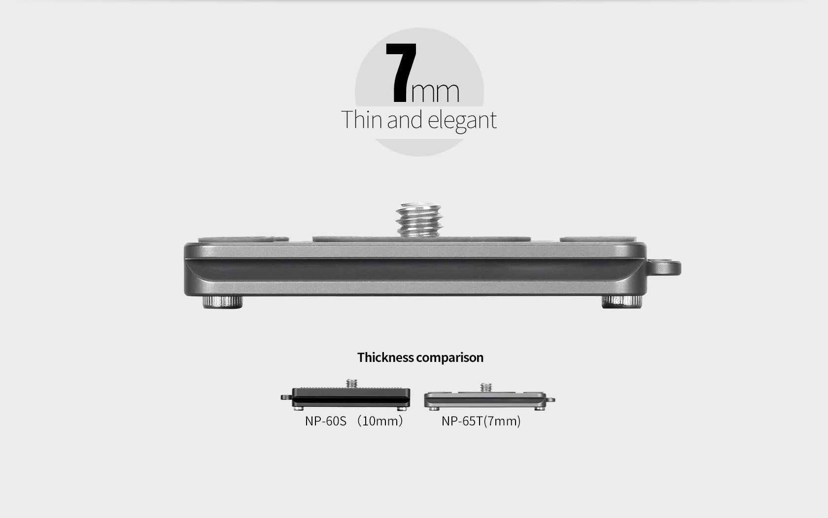 Leofoto NP-65T 65mm Titanium Alloy Plate (Titanium / Bronze / Blue Color)