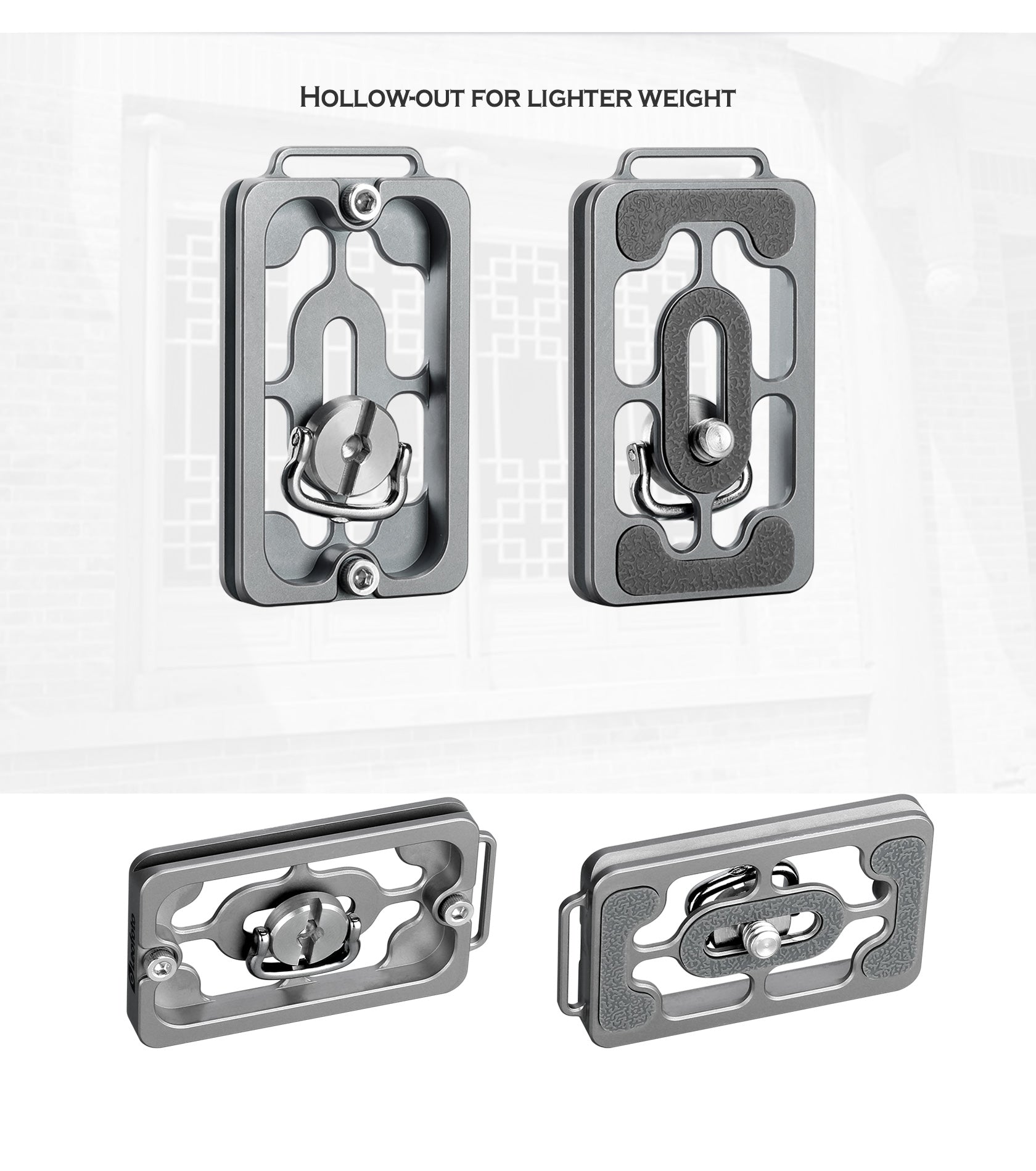 Leofoto NP-65T 65mm Titanium Alloy Plate (Titanium / Bronze / Blue Color)