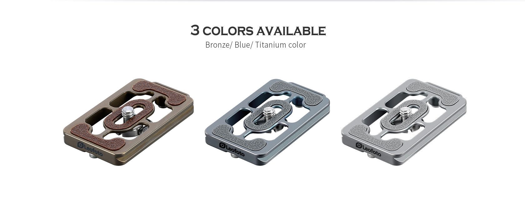 Leofoto NP-65T 65mm Titanium Alloy Plate (Titanium / Bronze / Blue Color)