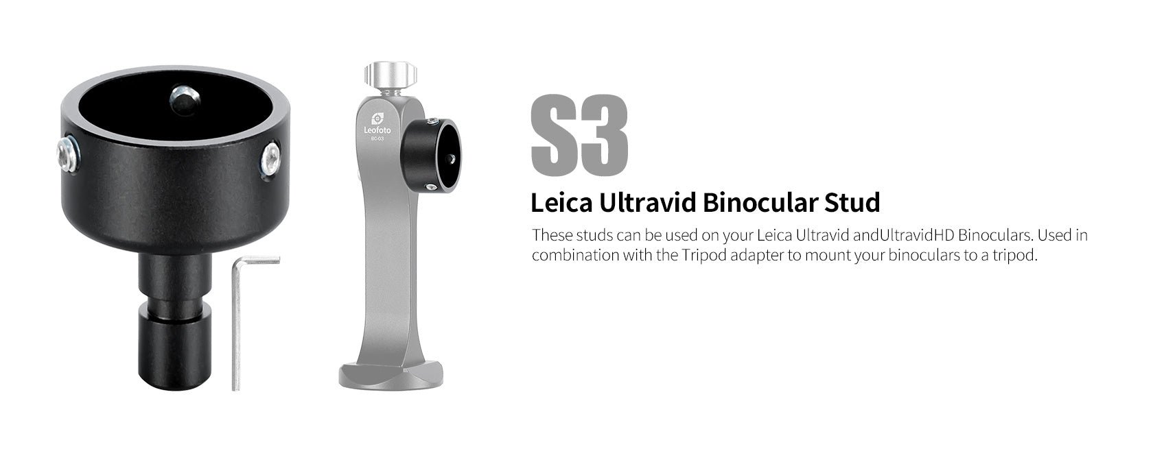Leofoto S1/ S2/ S3/ S4 Stud for BC-03 Binoculars Adapter Leica Zeiss Swarovski