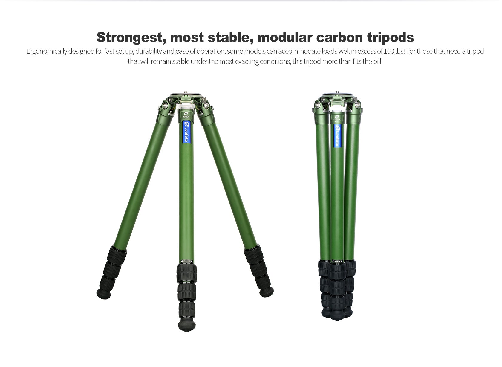 Leofoto LM-364CL(Long) Tripod with 75mm Video Bowl+Platform and Bag (Olive Green)