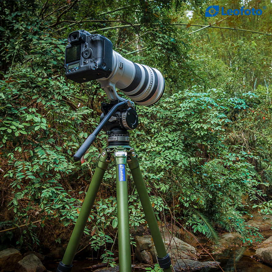 Leofoto LM-364CL(Long) Tripod with 75mm Video Bowl+Platform and Bag (Olive Green)