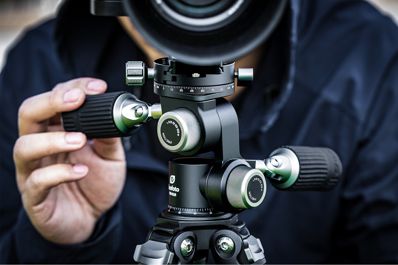 Leofoto FW-01R Professional Pan-and-Tilt 4-Way Head | Arca Compatible, Clamp Panning