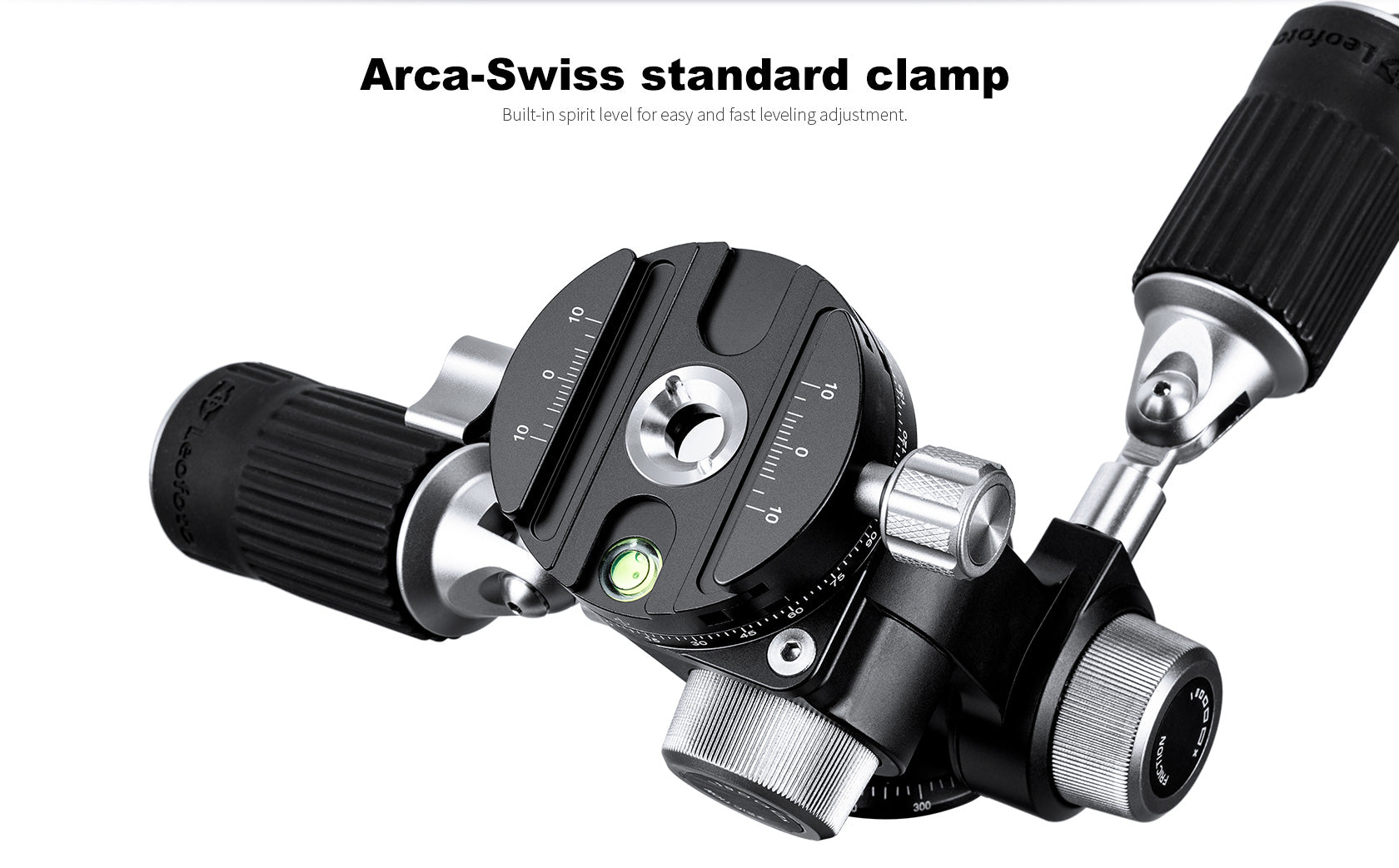 Leofoto FW-01R Professional Pan-and-Tilt 4-Way Head | Arca Compatible, Clamp Panning