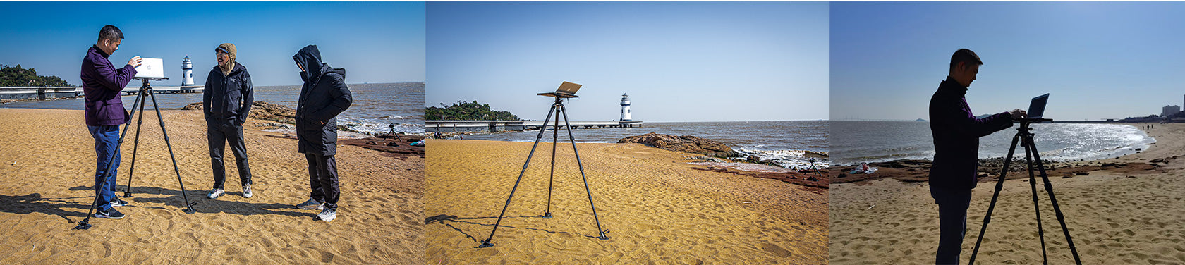 Leofoto LCH-2 16" Laptop / Projector Tray / Combined with Tripod 3/8" &1/4" Mounting Sockets / Arca Swiss Dovetail Panning Base