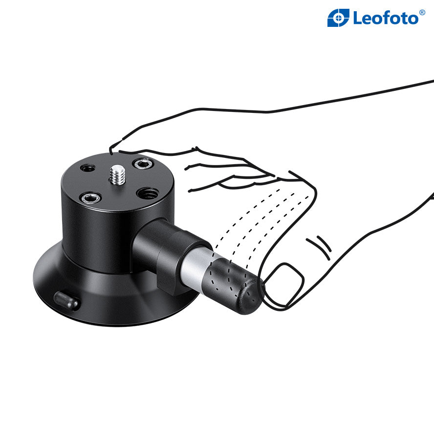 Leofoto SC-01 72mm Suction Cup Mounting Base | 1/4" Screw with 1/4"& 3/8" Threaded Holes | Max Load: 55lb (25kg)