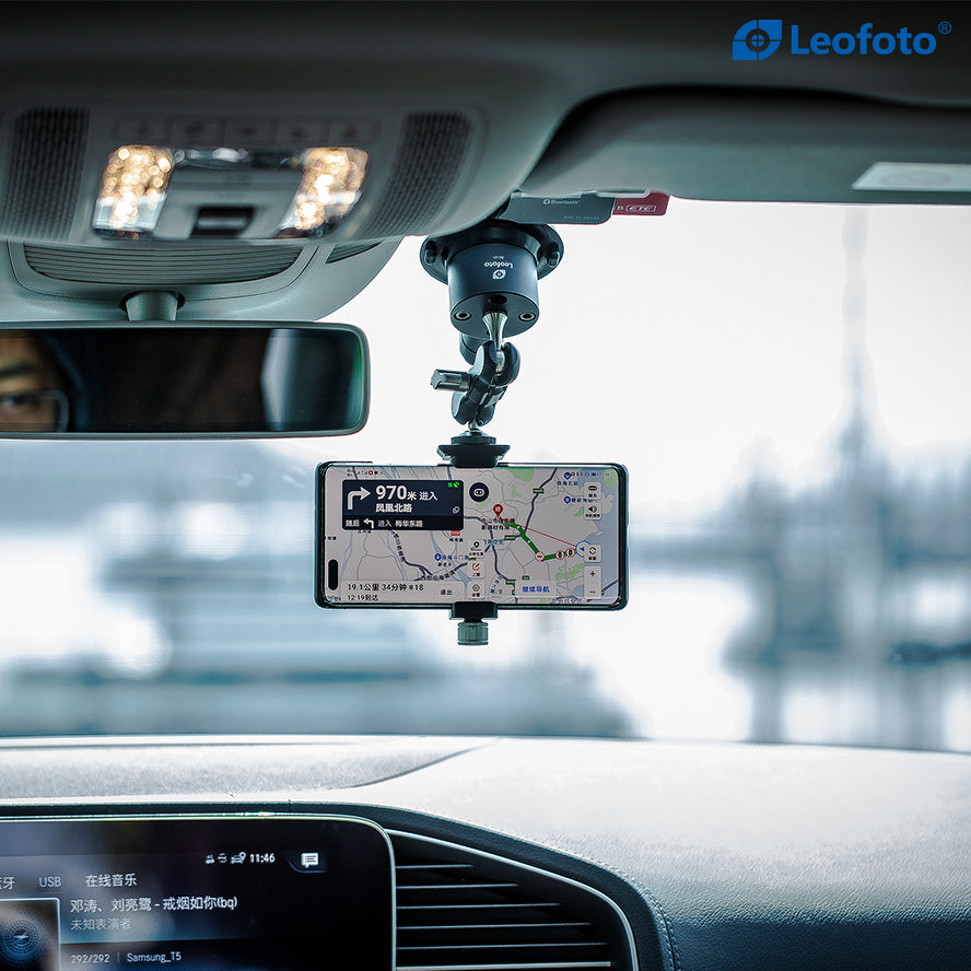 Leofoto SC-01 72mm Suction Cup Mounting Base | 1/4" Screw with 1/4"& 3/8" Threaded Holes | Max Load: 55lb (25kg)