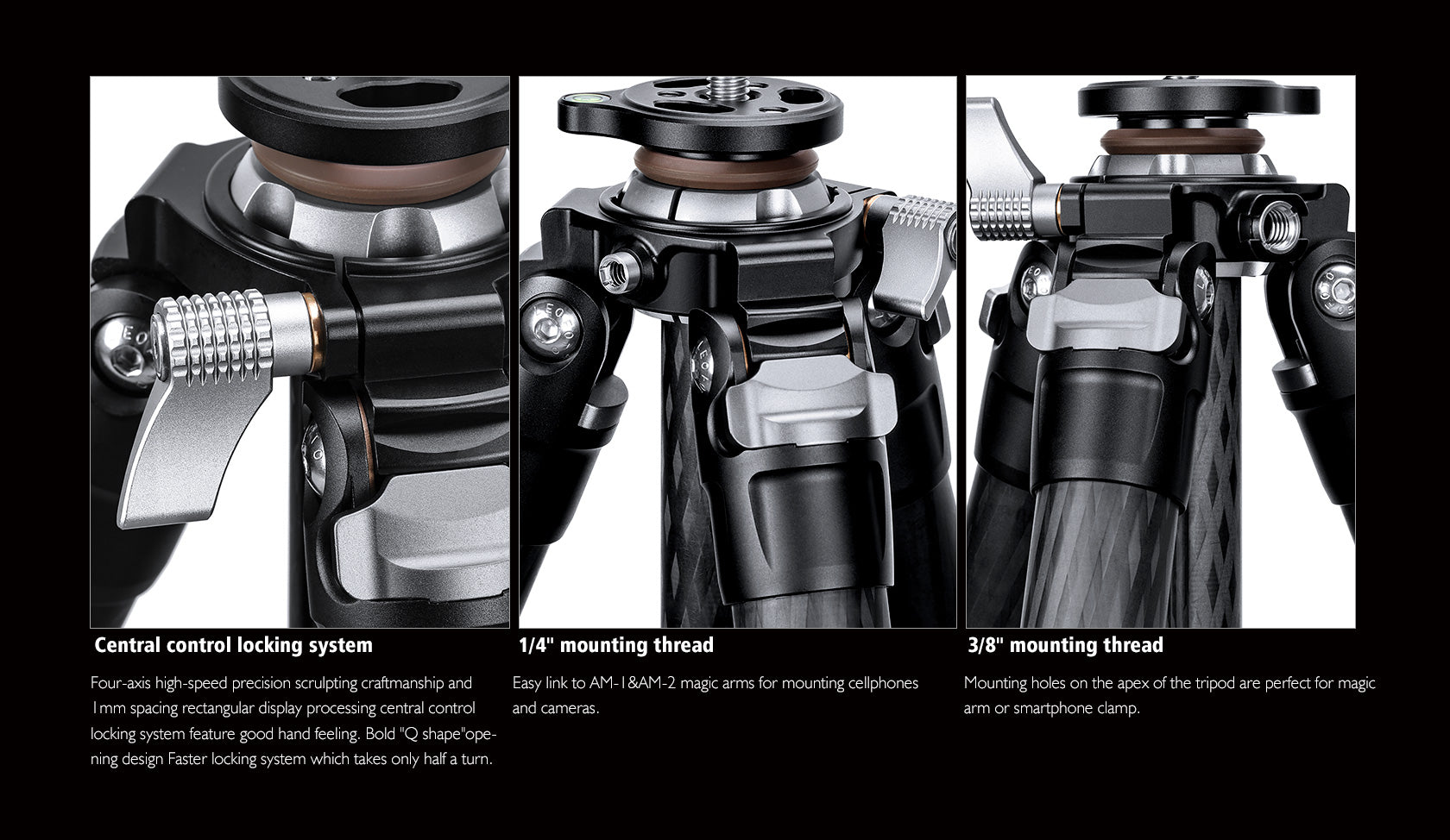 Leofoto LO-324C Tripod with Built-in Hollow Ball & Bag