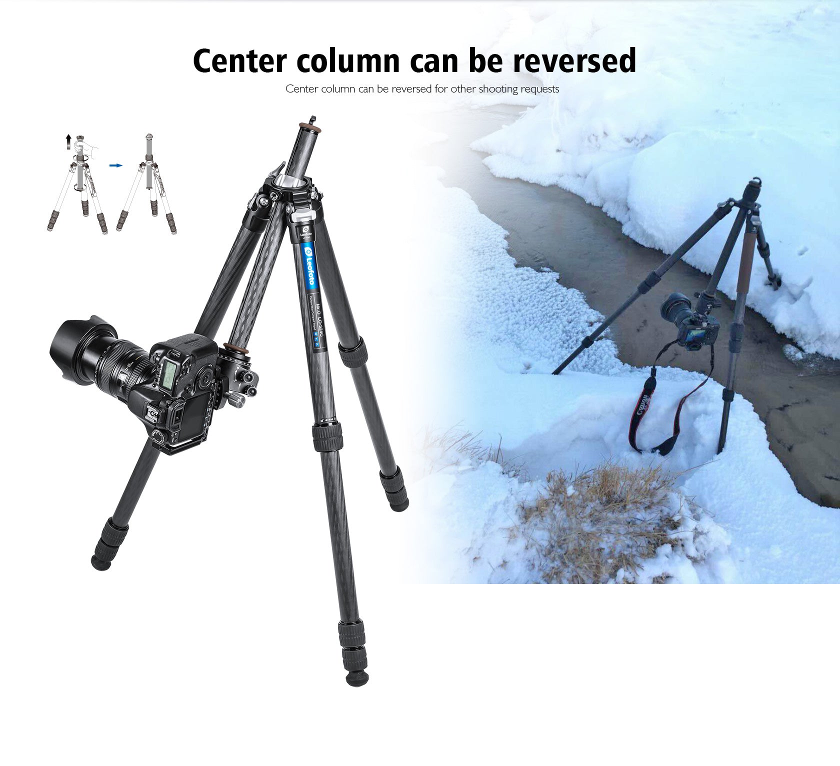 Leofoto LO-324C Tripod with Built-in Hollow Ball & Bag