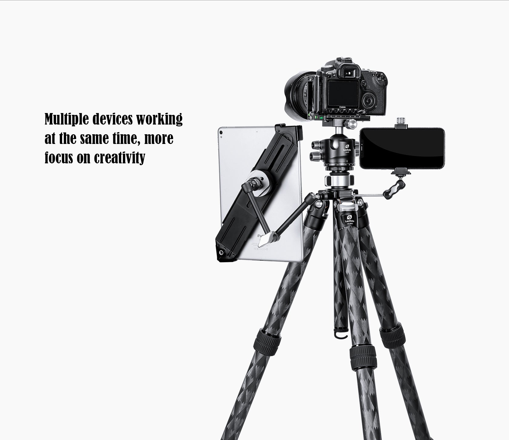 Leofoto LQ-365C Premium Carbon Fiber Tripod with Quick Swap Center Column+Apex Platform and Tripod Bag