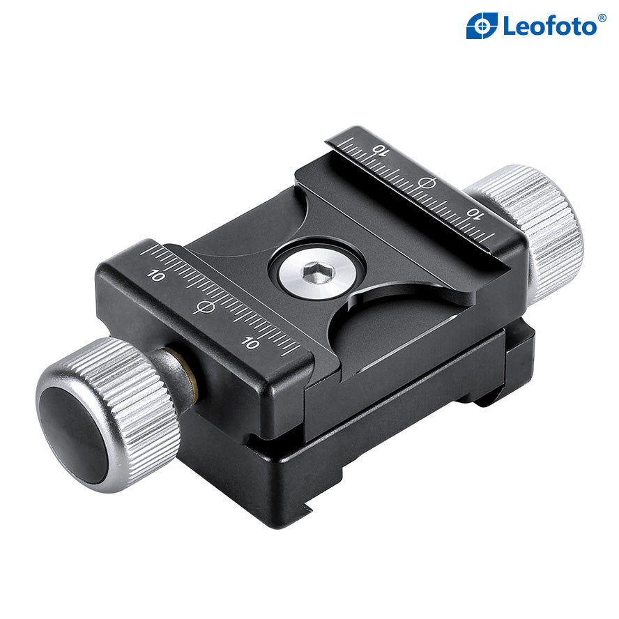 Leofoto DDC-38 + BPL-50N Bidirectional Subtend Double Clamp MINI CLAMP with Plate