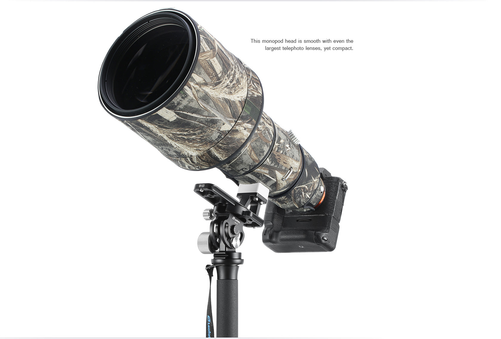 Leofoto VH-10S 2-Way Monopod Head | Arca Compatible