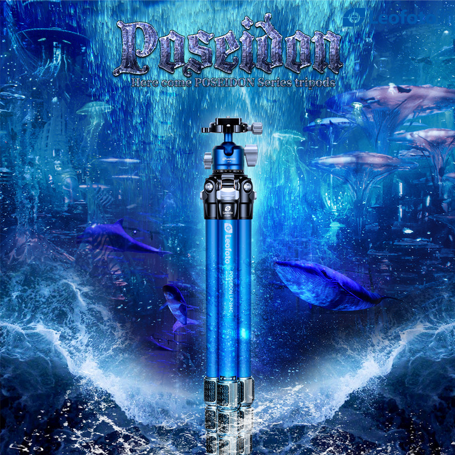 Leofoto LP-284C Poseidon Ocean Tripod + LH-30 Ballhead Set (Full Blue) | Anti-Corrosion with Titanium Foot Spike