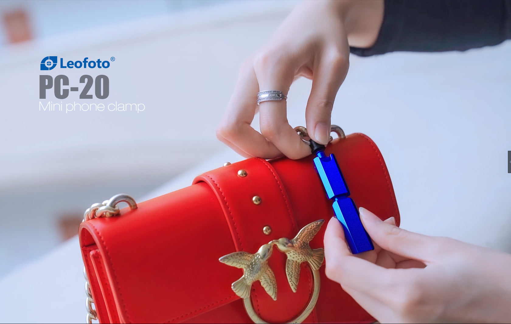 Leofoto PC-20 Mobile Phone Stand with 1/4" Mounting / Arca Compatible (Black/Blue/Red/Orange/Silver)