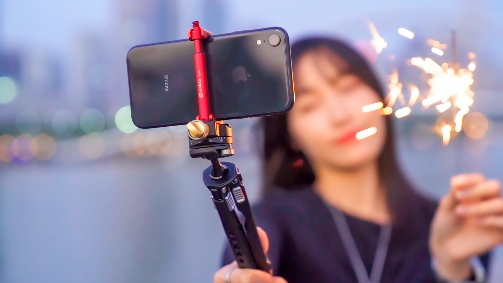 Leofoto PC-20 Mobile Phone Stand with 1/4" Mounting / Arca Compatible (Black/Blue/Red/Orange/Silver)