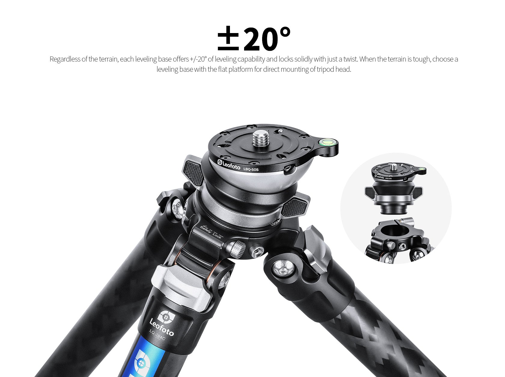 Leofoto LBQ-50S / LBQ-60S Leveling Base for LG/LQ Series Tripods