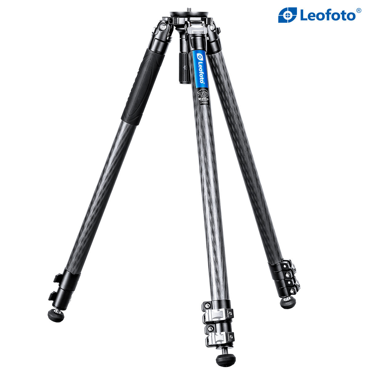 Leofoto LVM-323C 3-Section Carbon Fiber Video Tripod | 75mm Integrated Bowl with Leveling Base and Handle