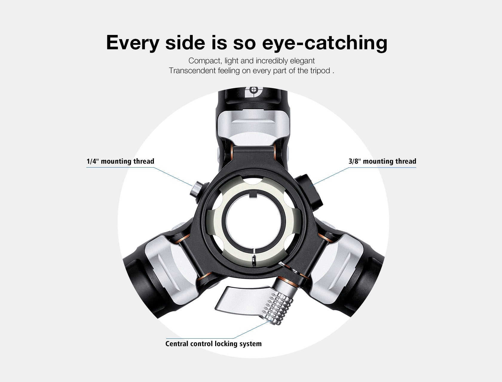 Leofoto LV-324C 4-Section Carbon Fiber Video Tripod / Built-In Hollow Ball and Flip Leg Locks