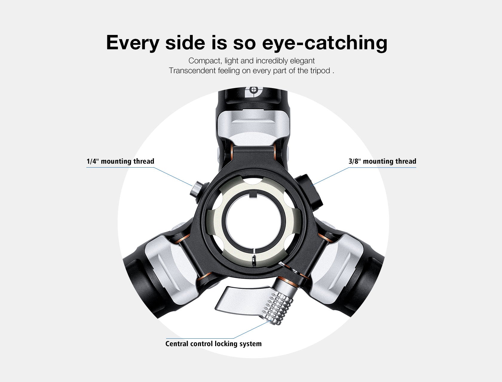 Leofoto LV-284C 4-Section Carbon Fiber Video Tripod / Built-In Hollow Ball and Flip Leg Locks