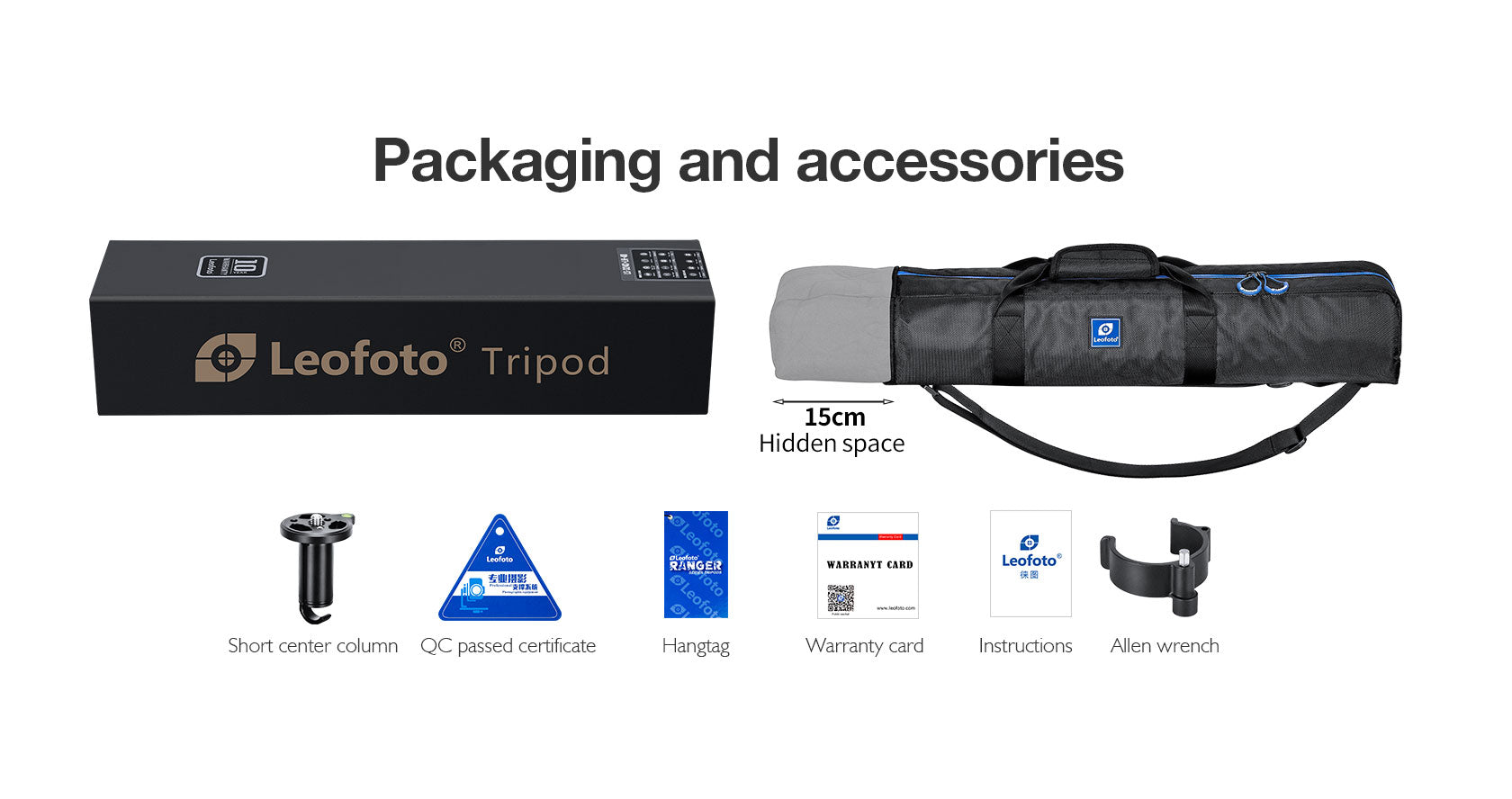 Leofoto LV-284C+BV-5 4-Section Carbon Fiber Tripod with Fluid Head Set / Built-In Hollow Ball and Flip Leg Locks