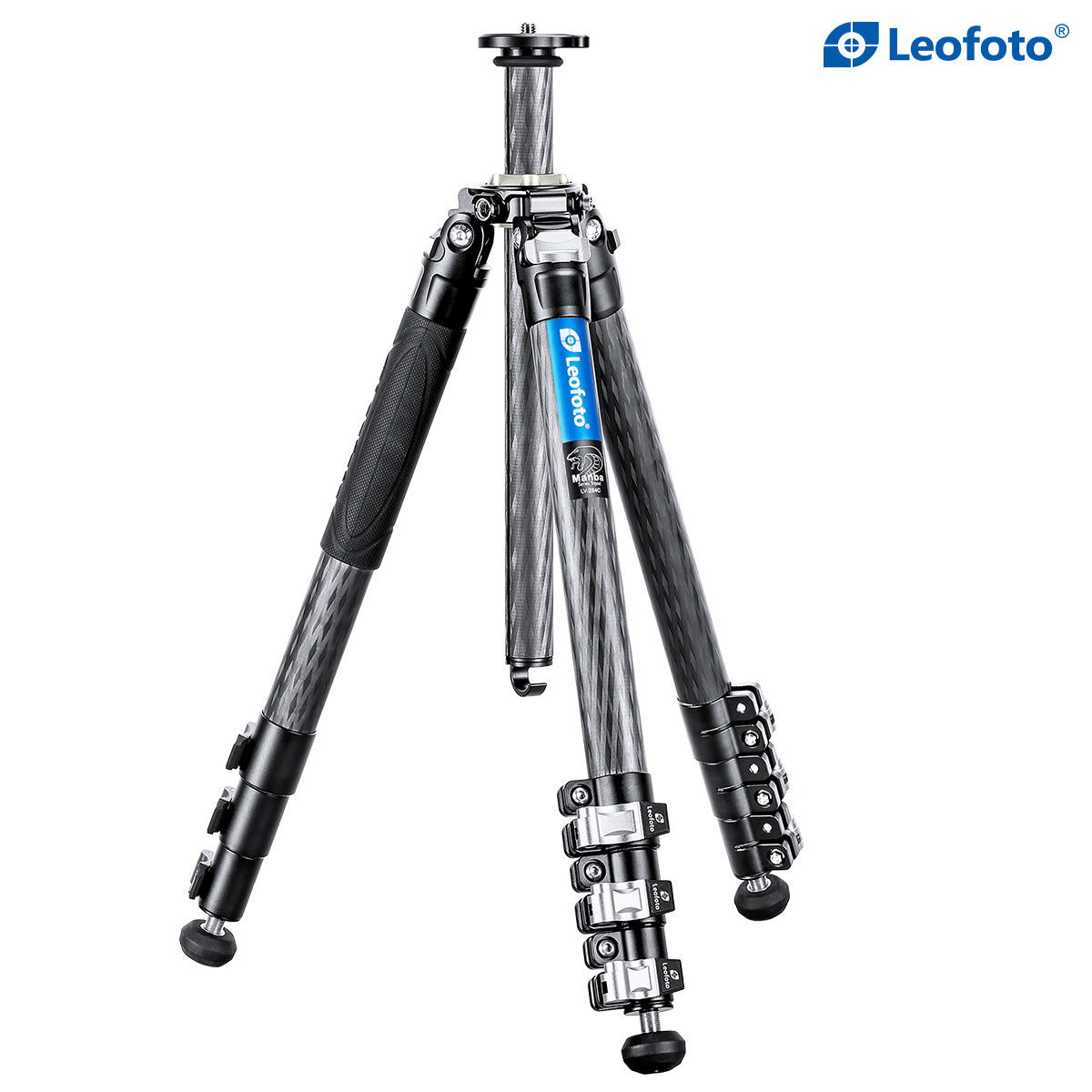Leofoto LV-284C 4-Section Carbon Fiber Video Tripod / Built-In Hollow Ball and Flip Leg Locks