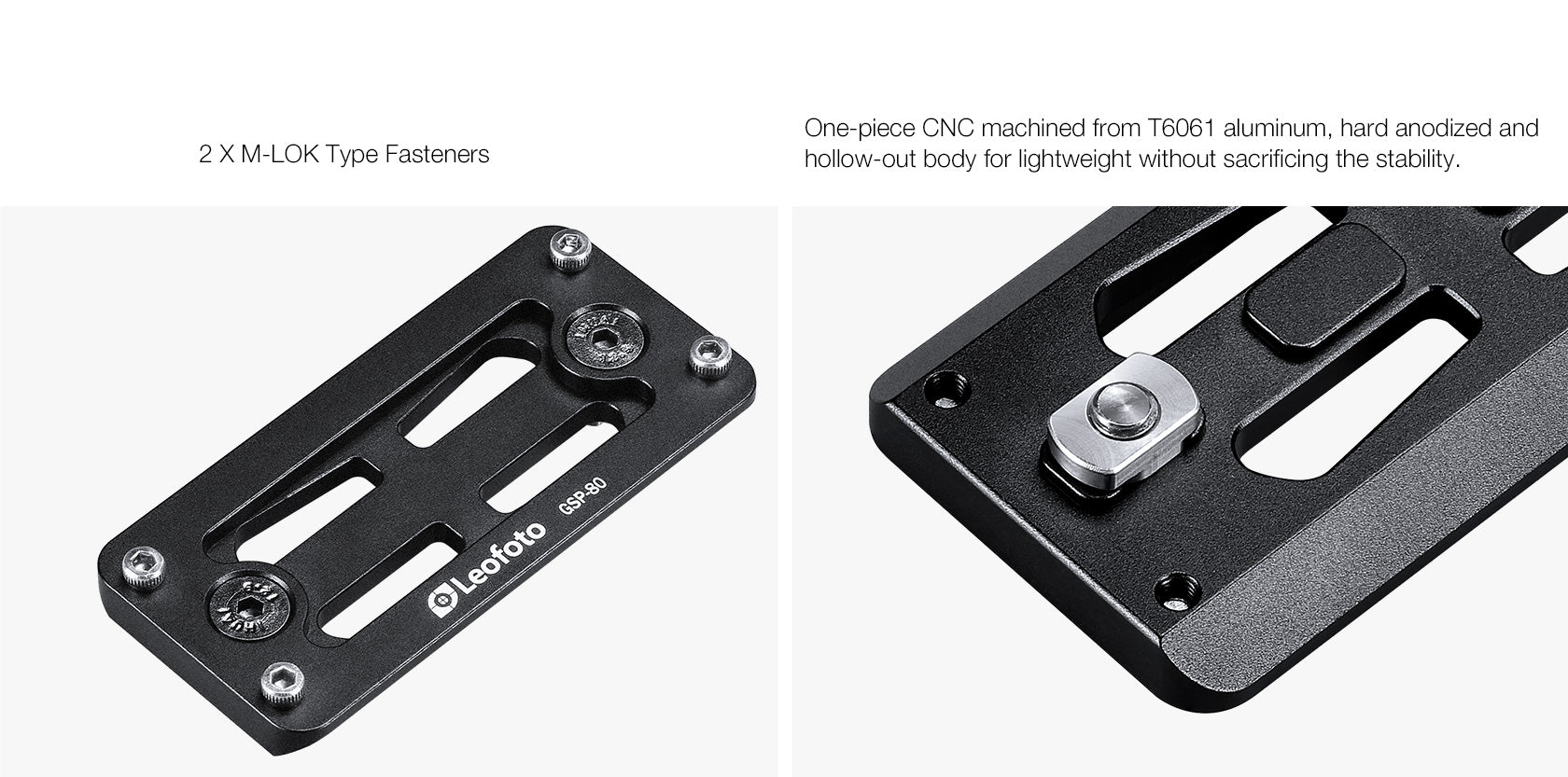 Leofoto GSP-80 / GSP-140 / GSP-240 / GSP-300 M-LOK QR Plates | Arca