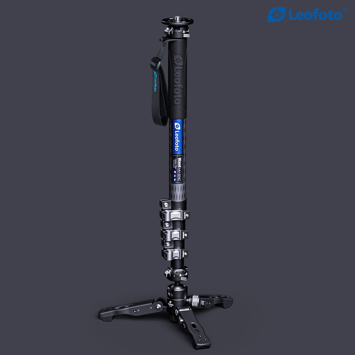 Leofoto MV-324C + VD-03 Video Monopod System with Base Support Kit