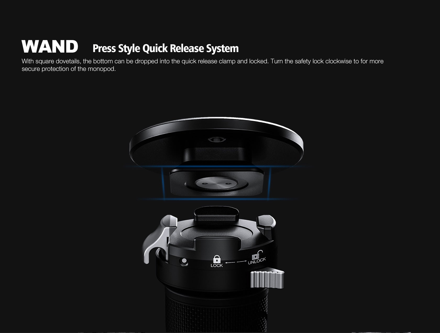 Leofoto MV-324C + VD-03 + BV-10 Video Monopod System with Base Support Kit and Fluid Video Head