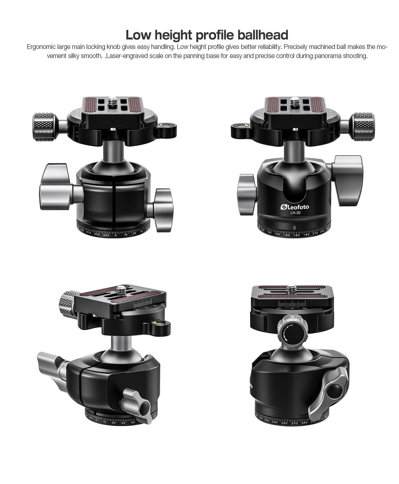 Leofoto LQ-284C Premium Carbon Fiber Tripod + LH-30 / LH-36 Ballhead with Quick Swap Center Column+Apex Platform and Tripod Bag