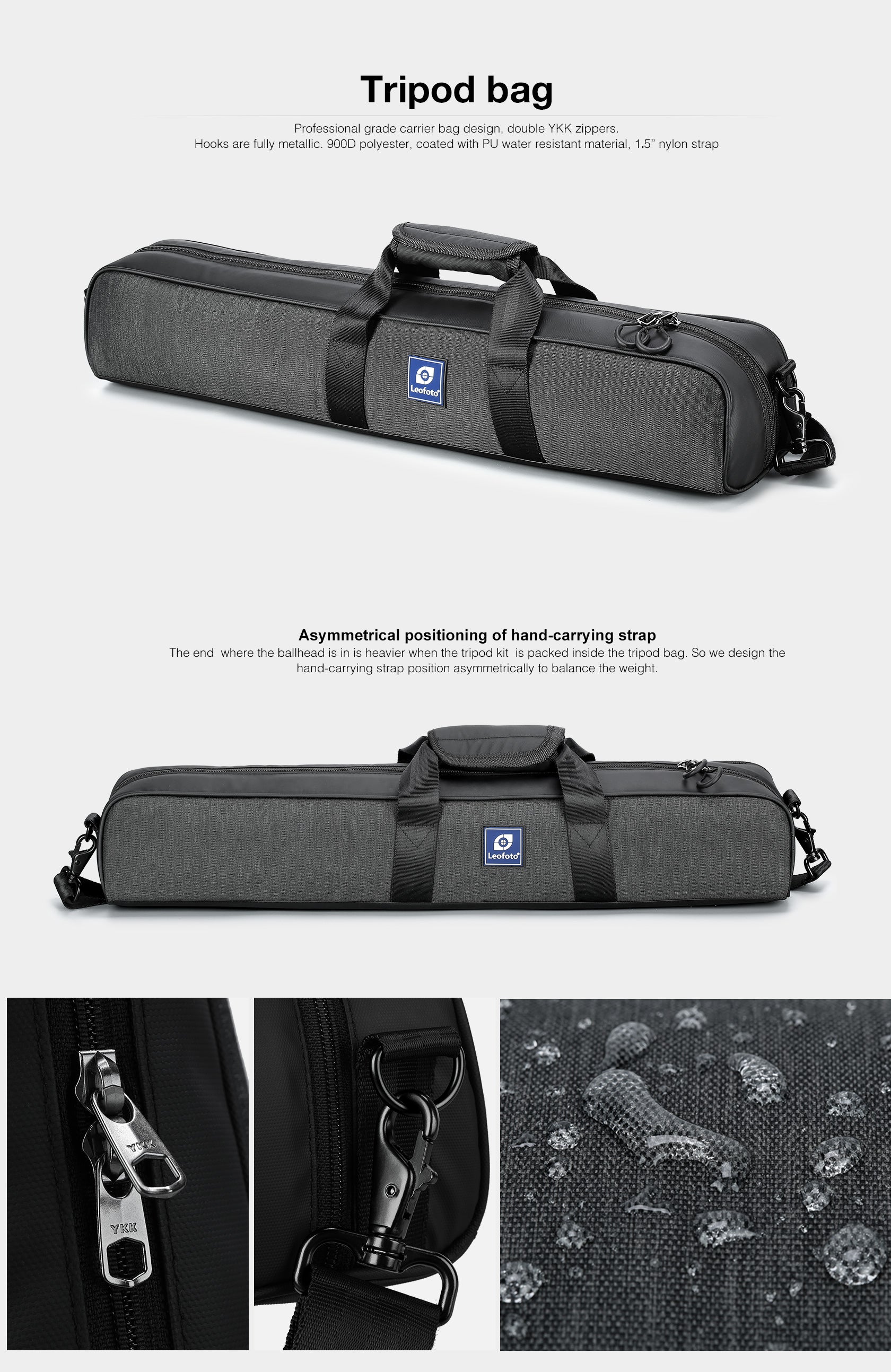 Leofoto LG-324C+LH-40(Black) Premium Carbon Fiber Tripod Set with Quick Swap Center Column and Apex Platform